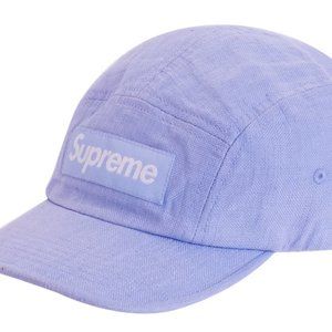 Supreme Linen Fitted Camp Cap (Light Blue)